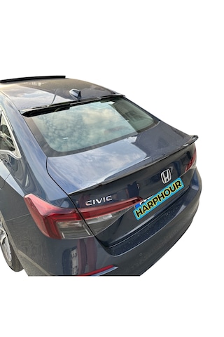 Honda Civic 2022+ Fe1 Bagaj Üstü + Cam Üstü Spoiler 2 Li Set İthal Pianoblack Abs Plastik