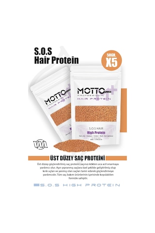 Motto Plus Professional Acil Kurtarma Saç Proteini Saç Boyama Ve Renk Açma İşlemlerinde Yıpranmaya Karşı Etkili Formül 250gr