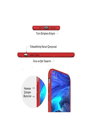 Oppo Reno 2Z Kılıf İçi Kadife Lansman Silikon Kapak
