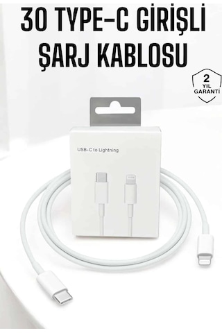 Apple Uyumlu iPhone İos Lightning Hızlı Şarj Tye C Lightning Şarj Kablosu