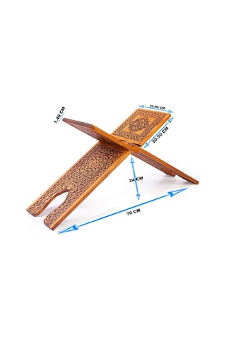 Rahle Ahşap Yakma Desenli Rahle 65 Cm