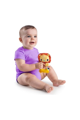 Bright Starts Sevimli Çıngırak & Dişlik Arkadaşım Aslan Açık Gri