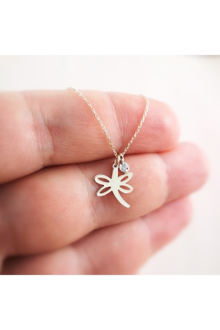 Altın Pırlantalı Minik Yusufçuk Kolye As1583Pkl Altınsepeti