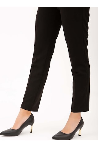 Tamer Tanca Kadın Vegan Siyah Stiletto Ayakkabı 911 225 Bn Ayk Y22 Sıyah Cılt Siyah