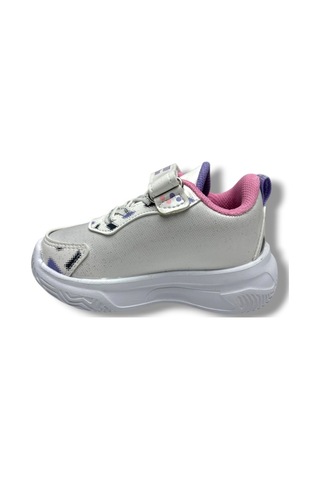 Cakgo Labubu 624-26 Simli Parlak Deri Işıklı Anatomik Kız Çocuk Sneaker Beyaz Pembe 22-25 Beyaz