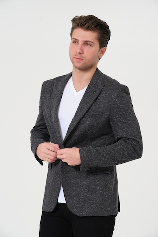 Bonesti Erkek Slim Fit Blazer Ceket Antrasit Kırçıllı