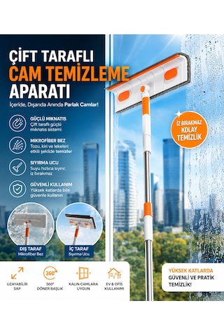 Çift Taraflı Pratik Cam Silme Fırçası Mikrofiber Leke Bırakmaz Pratik Kullanım Cam Fayans Temizliği Diğer