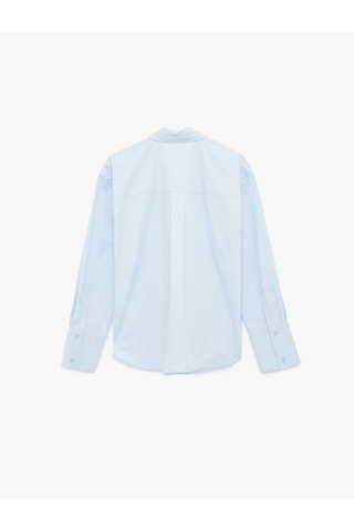 Koton Regular Fit Pamuklu Uzun Kollu Poplin Gömlek Mavi 6sak60117pw Mavi
