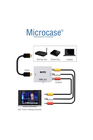 HDMI to RCA TOS AV Çevirici 1080P Mini HDMI2AV AL2665