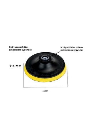 Eltos Cda-435 115mm Avuç Taşlama İçin Cırt Zımpara Tabanı