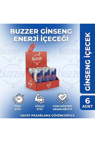 Buzzer Ginsengli Enerji Içeceği +18 - 6'lı Avantaj Set