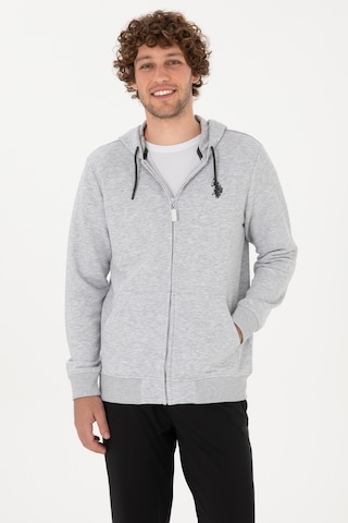 U.S. Polo Assn. Erkek Regular Fit Açık Gri Örme Hırka 50313748-VR001