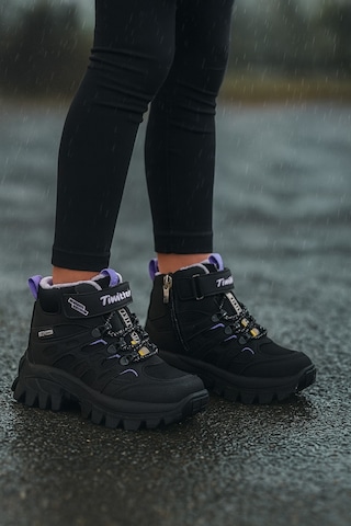 Mini Bonito Unisex Rahat Anatomik Taban Cırtlı Erkek Kız Çocuk Botu Siyah