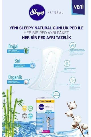 Sleepy Natural Günlük Ped Uzun 192 Adet Süper Ekonomik