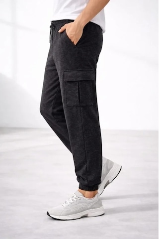Vexor Erkek Jogger Eşofman Altı Regular Fit , Kargo Cepli, Lastikli Paça, Günlük Spor Pantolon - Füm Füme