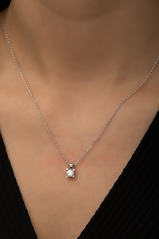 Swarovski Tektaş Kolye Rodyum Kaplama 925 Ayar Gümüş - Suvps00003