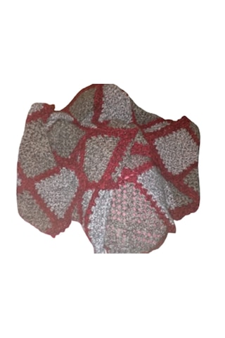 El Örgüsü Tek Kişilik Patchwork Tam Boy Kalın Battaniye Çok Renkli