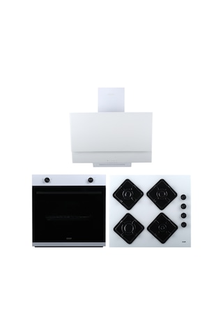 Exep Line EF-200 - EO-320 - ED-401 Beyaz Ankastre Set