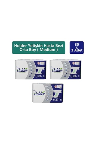 Holder Yetişkin Hasta Bezi Orta Boy M 3 x 30'lu