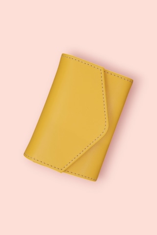 Modica Paris - Vegan Deri Akordiyon Kartlık Cüzdan Şıklık Ve Fonksiyonun Buluştuğu Kusursuz Tasarım Sarı