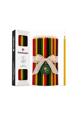Adet 5 Renk Mum Dilek Mumu Doğal Petek Ince Uzun Parti Rituel Doğum Günü Mumu Beeswax Candle 5 Renk Birlikte Çok Renkli