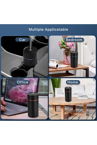 Suofeng Araba İçin Usb Hava Temizleyici Buharlandırabici Siyah 5v Portavasoya Uyumlu