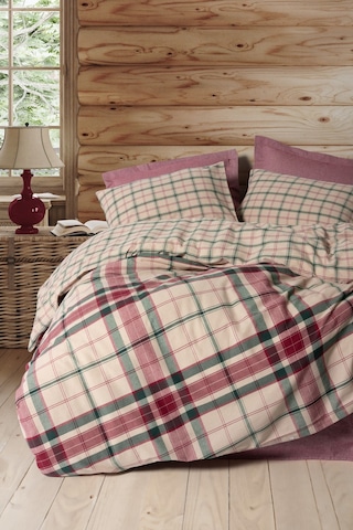 Cotton Box Warm Flanel Çift Kişilik Nevresim Takımı Jamil Bordo
