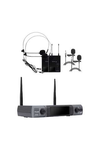 Westa Wm-202t Çift Yaka+headset Telsiz Mikrofon Seti 2 Yaka + 2 Headset Kablosuz Mikrofon - 8697314964714