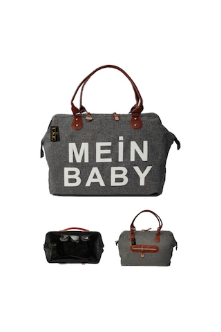 Hastane Çıkışı Anne Bebek Bakım Çantası Açık Gri