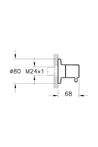 Vitra Ankastre Stop Valf Sıva Üstü Grubu Krom A41458