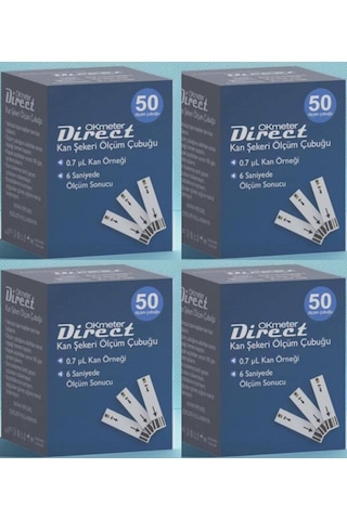 Okmeter Direct Şeker Ölçüm Stribi 4 x 50'li