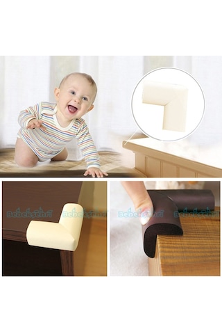 Evokids Kauçuk Köşe Koruyucu Krem Rengi 4'lü Çok Renkli