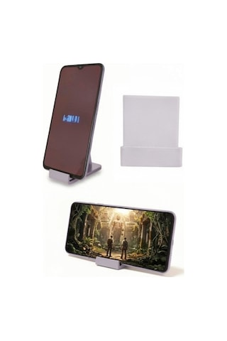 Gri Mini Masa Üstü Cep Telefonu Tablet Tutucu Tutacağı Standı Us-t004k 4 4 4 4 Cm