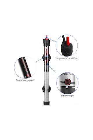 Reedark Akvaryum Otomatik Isıtıcı Ve Termometre Seti - 20-34 C Ayarlanabilir, Tamamen Sucunda, Güvenli, Avrupa Standartı 25w