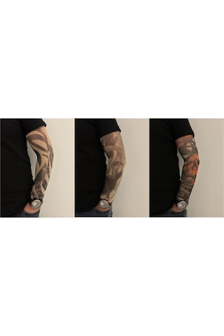 Giyilebilir Dövme 3 Çift 6 Adet Kol Çorap Dövmesi Sleeve Tattoo Set23