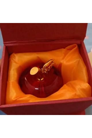 Singree Kıvırcık Taşlı Mor Elma Kristal Noel Süsleyici - Aydınlatma İle Parlar, Noel/ev Dekoru İçin Mükemmel 5x5.2 Cm Diğer