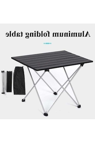 Bloomnest Yük Taşınabilir Mavi Sehpası, Plastik Piknik Mekan Masası, Kamp İç/dış Alüminyum 57x41x40cm 25kg & - Tr Mavi Mavi