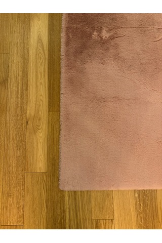 Ultra Soft Pembe Yumuşak Dokulu Peluş Halı Dikdörtgen
