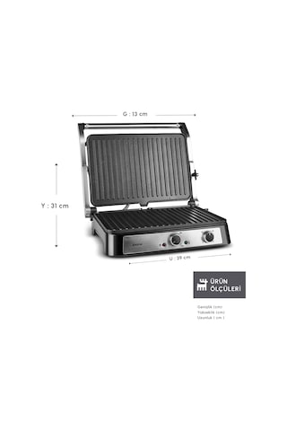 Emsan Toastmate 2000 W 6 Dilim Kapasiteli Zaman Ayarl Izgara Ve Tost Makinesi