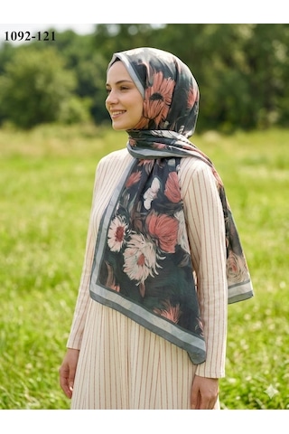 Velscarfs Soft Pamuk Şal Gri 1092-121 Çok Renkli