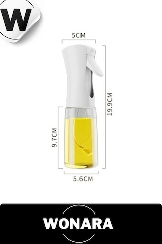 Premium Püskürtmeli Bpa İçermeyen Çok Renkli Plastik Fan Başlıklı Cam Şişe Yağdanlık Sprey 200 Ml Diğer