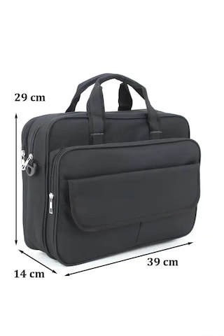 Case Club 104 Siyah 15.6 inç Omuz Askılı Evrak Laptop Çantası Siyah
