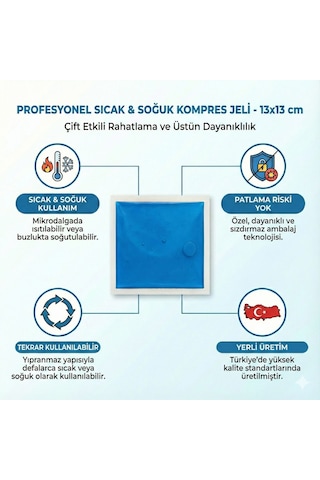Mavi 13x13 Cm 5 Adet Soğuk Kompres Jel Buz Aküsü Soğuk Zincir Buz Jeli Buz Torbası Strafor Kutu İçi Jel