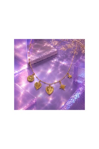 Aura Collection Astra Charm Gold Kadın Çelik Kolye Altın Altın