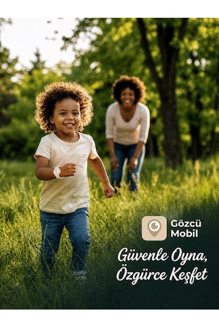 Gözcü Mobil Takip Bilekliği Ios Android Uyumlu Çocuk Genç Yaşlı Hasta Takip Konum Bilekliği Takip Cihazı Simsiz Bej