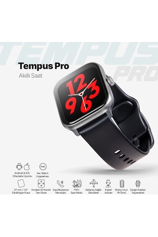 Ttec 2SW04 Tempus Pro 47 MM Amoled Ekranlı Dikdörtgen Kasa Akıllı Saat