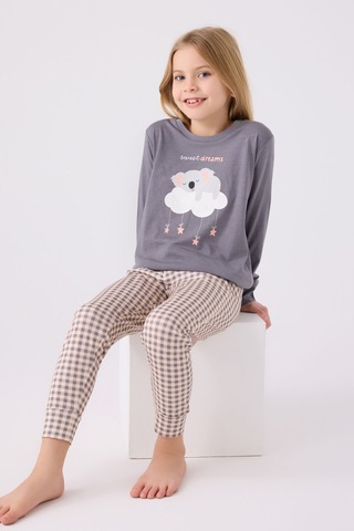 Arnetta Kız Çocuk Antrasit Pijama Takımı Antrasit