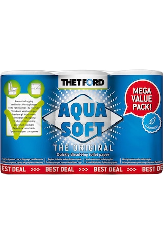 Thetford Aqua Soft Tuvalet Kağıdı 6&amp 39 Lı Paket