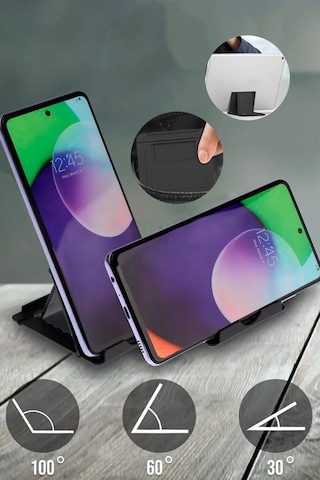 Masa Üstü Tablet Standı Telefon Standı Fold Stand Siyah Portatif Tasarım Stand