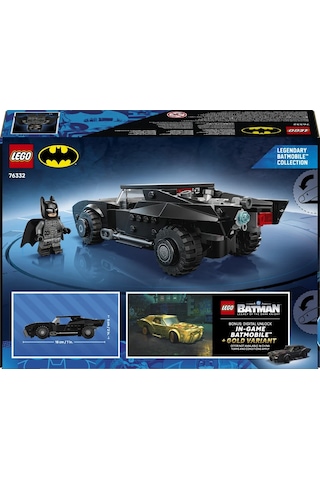LEGO® DC Batman™: Batman™ Batmobile™ 76332 – 9 Yaş Üzeri Çocuklar için Minifigür İçeren Yaratıcı Oyuncak Yapım Seti (330 Parça)